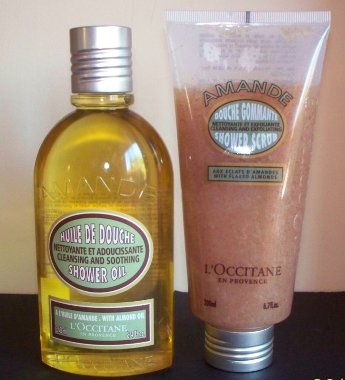 Loccitane Almond Shower Oil and Shower Scrub