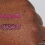 Sephora Lip Creams Dark Berry and Endless Purple Swatch