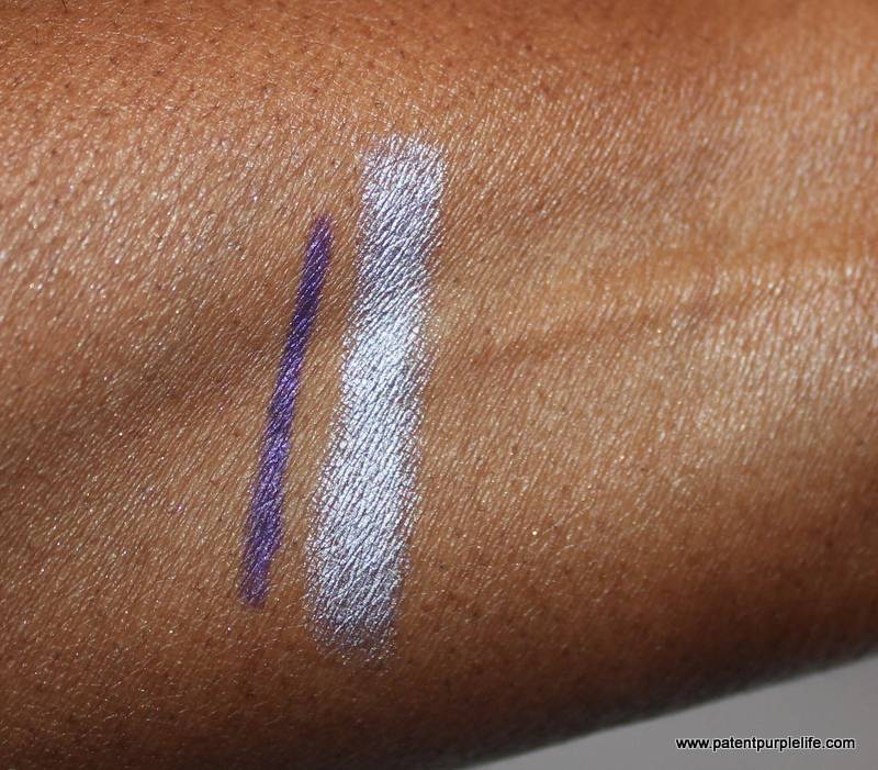 Mary Kay at Play Iced Lilac Shadow and Liner Swatch (Dark Skin)