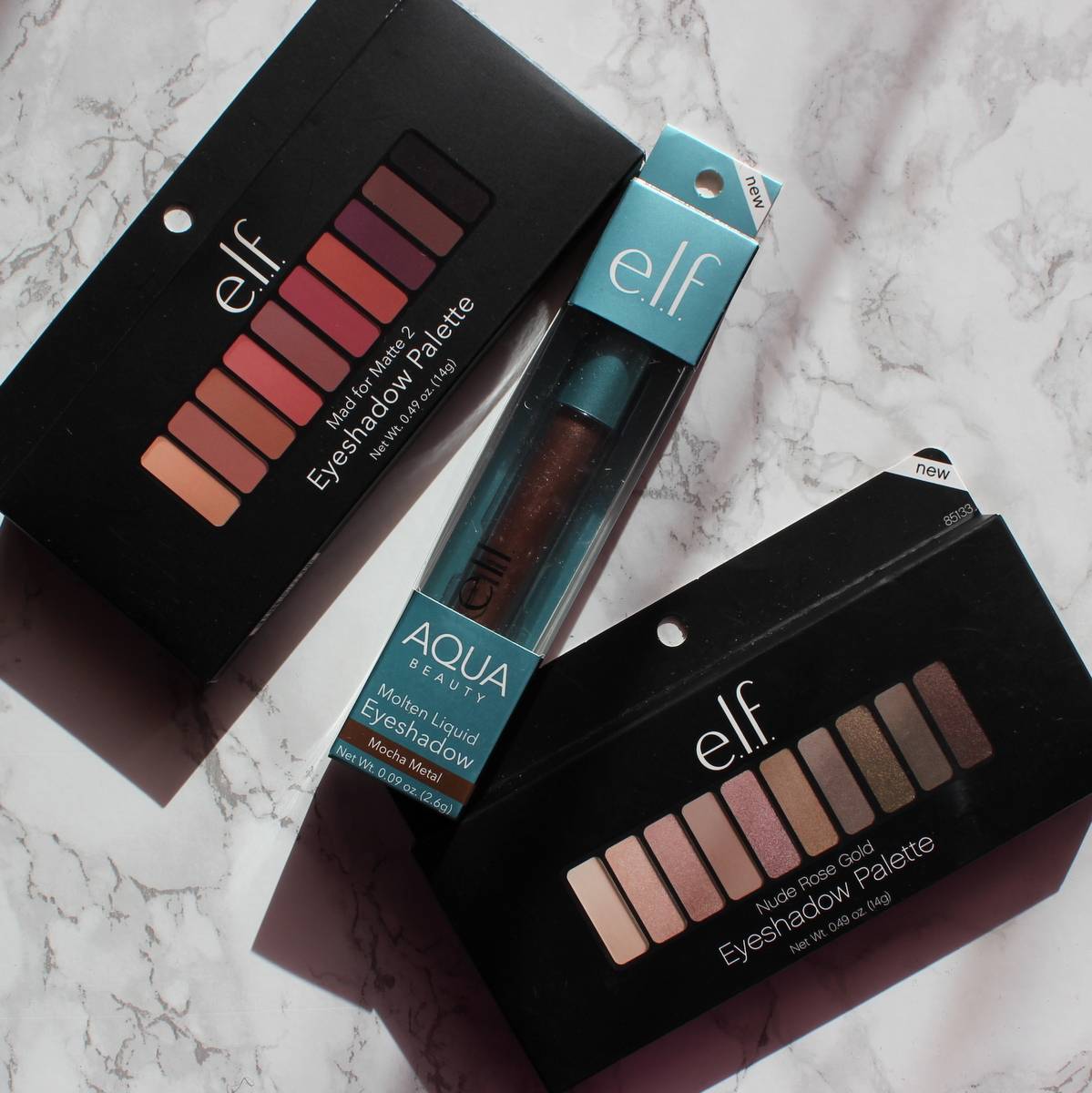 e.l.f.eye palettes and lip stain